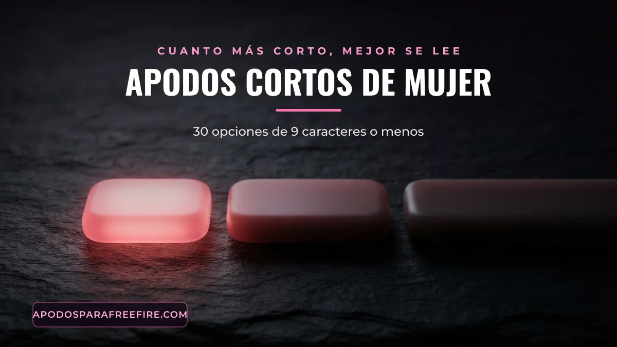 Apodos cortos de mujer para Free Fire de nueve caracteres o menos