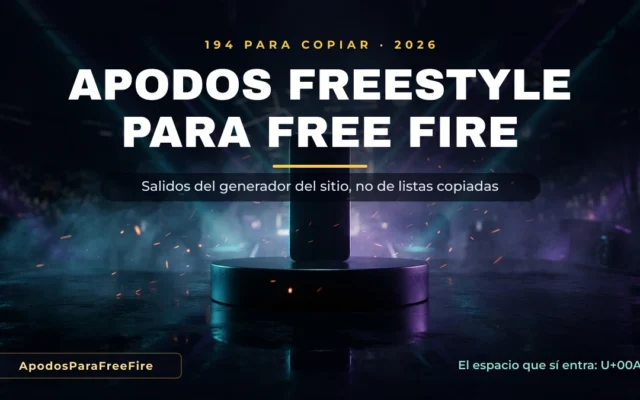 Apodos freestyle para Free Fire listos para copiar