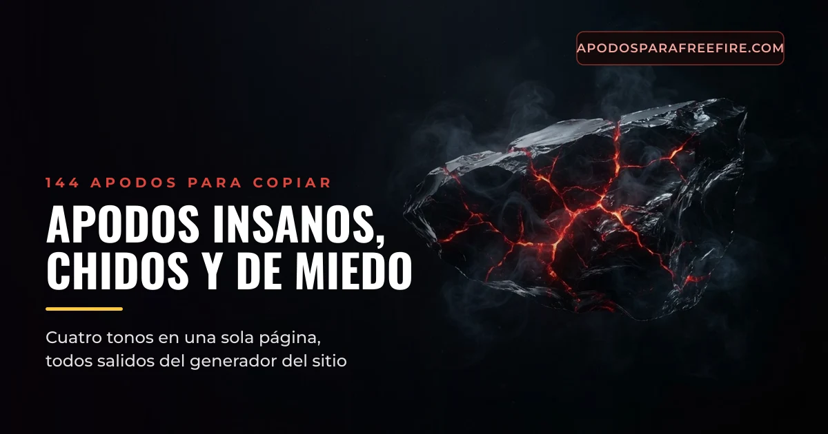 Apodos insanos, chidos y que den miedo para Free Fire listos para copiar