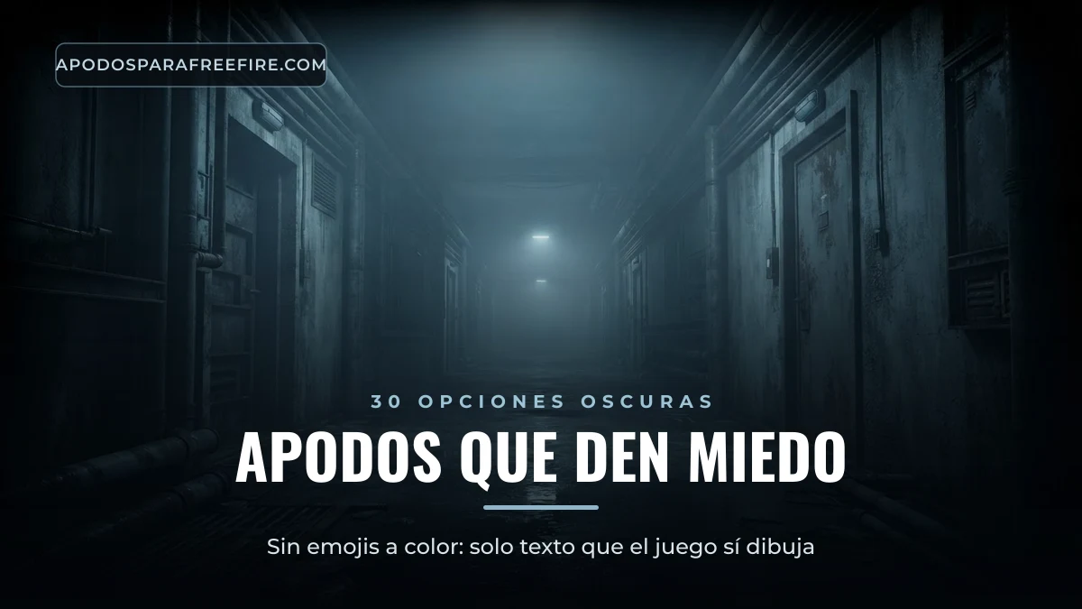 Apodos que den miedo para Free Fire en tono oscuro