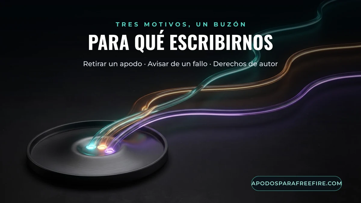 Motivos para escribir al equipo de apodos para Free Fire