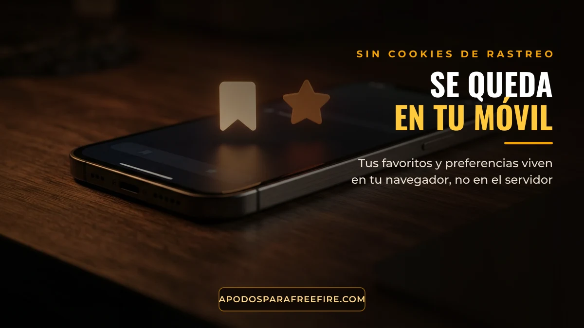 Los apodos guardados se almacenan en el navegador, no en el servidor