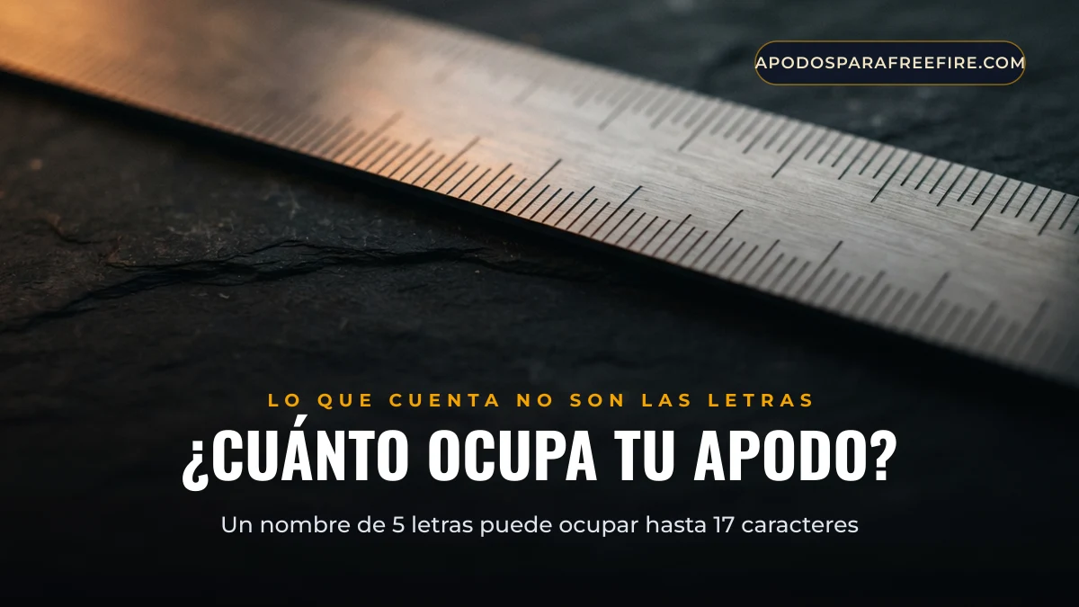 Cuántos caracteres ocupa realmente un apodo para Free Fire con símbolos