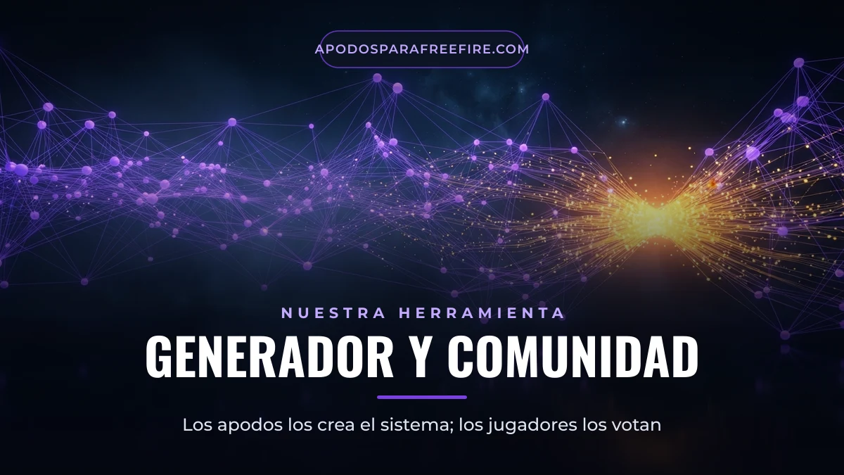 Generador de apodos para Free Fire conectado con su comunidad de jugadores