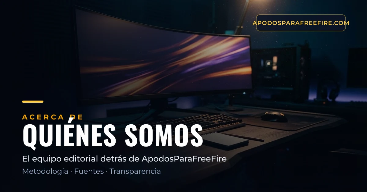 Escritorio gamer del equipo editorial de apodos para Free Fire