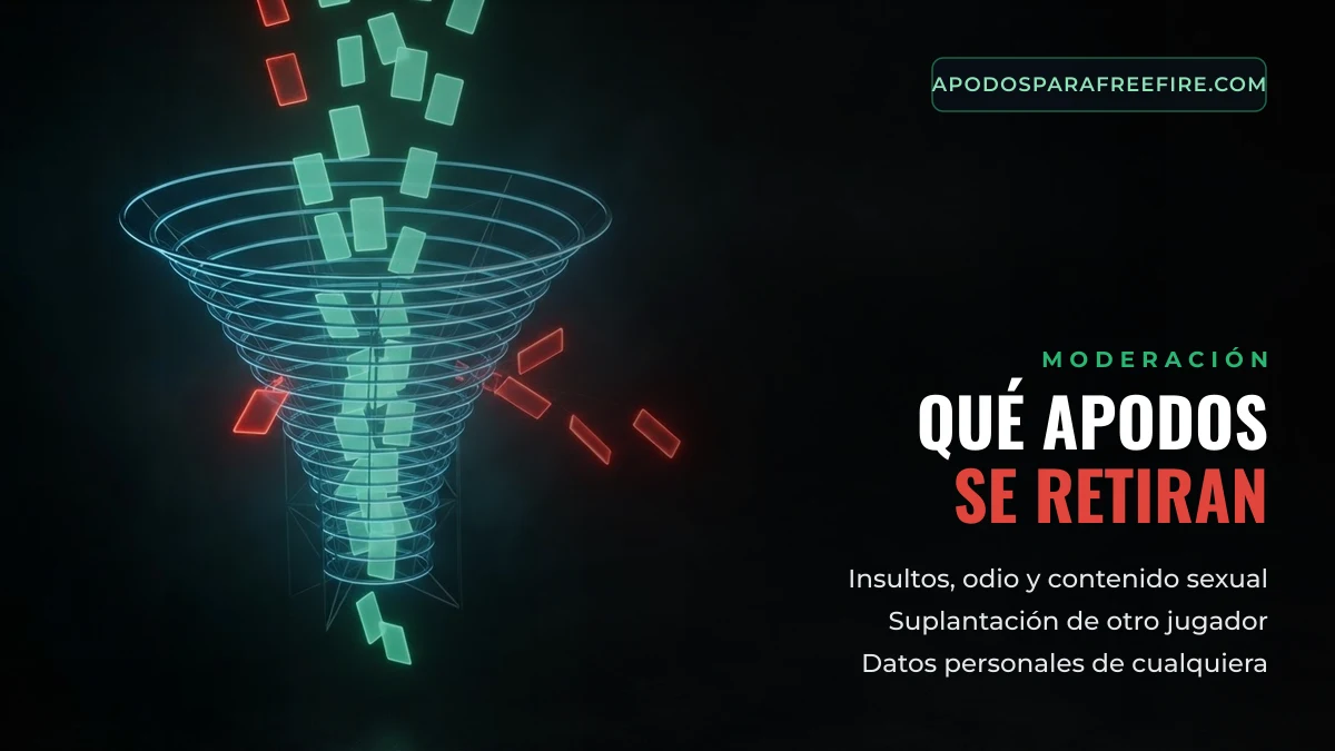 Reglas de moderación de los apodos de la comunidad de Free Fire