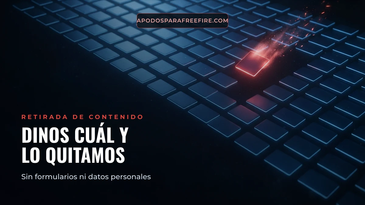 Cómo pedir la retirada de un apodo de Free Fire publicado en el sitio