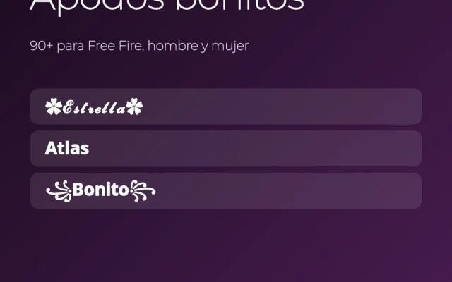 Apodos bonitos para Free Fire de hombre y mujer con símbolos