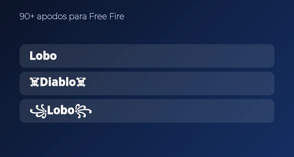 Apodos de hombre para Free Fire con símbolos para copiar