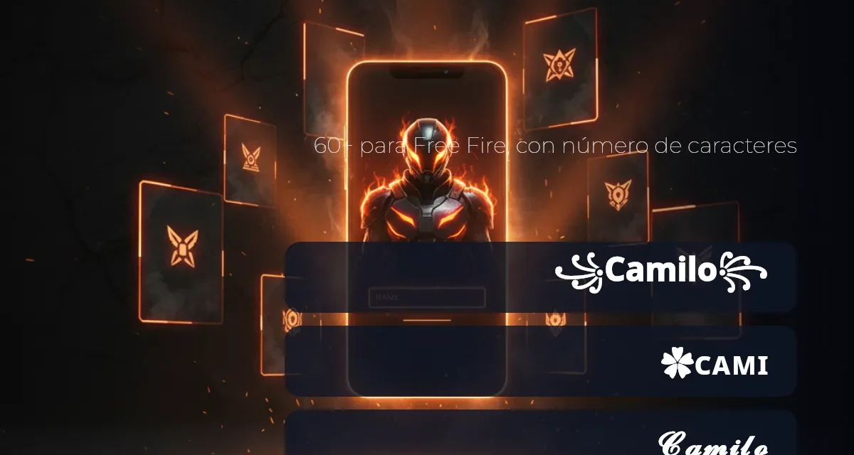 Apodos para Camilo para Free Fire con símbolos y letra cursiva