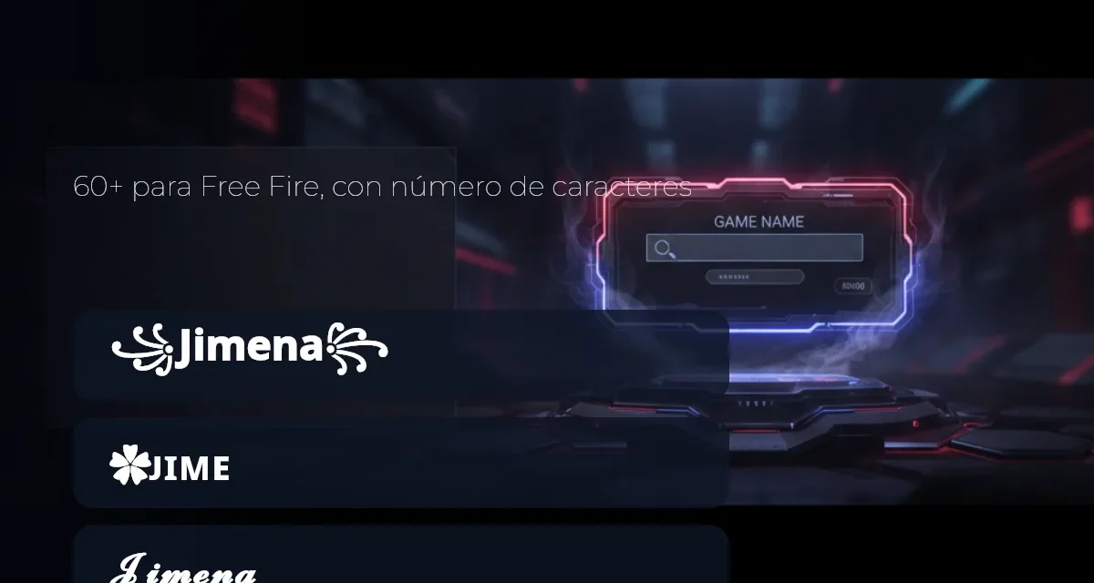 Apodos para Jimena para Free Fire con símbolos y letra cursiva