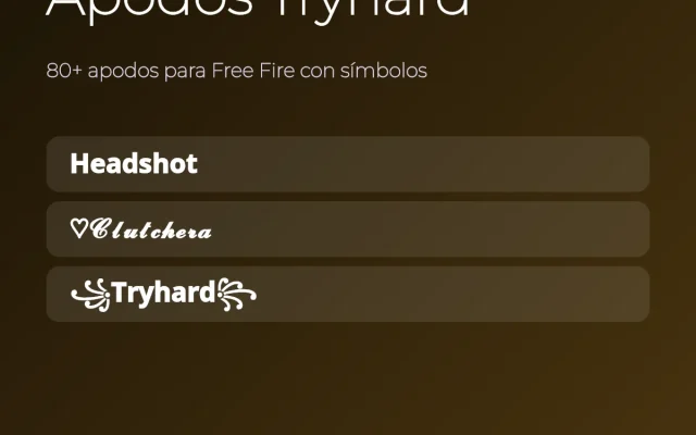 Apodos tryhard para Free Fire con símbolos para copiar