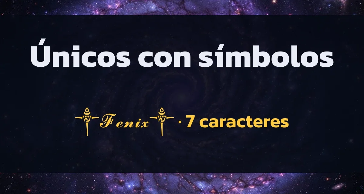Apodos únicos con símbolos para Free Fire