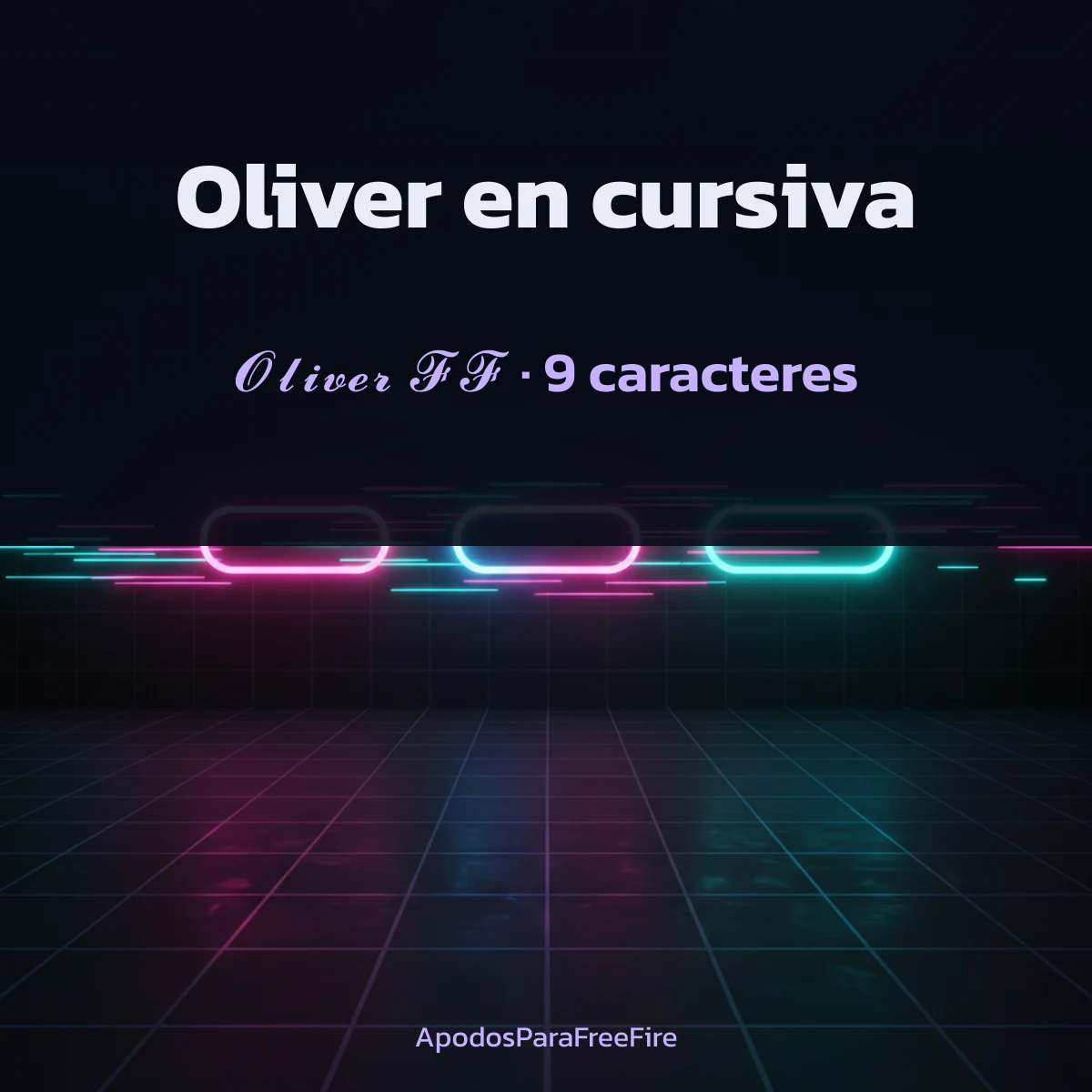 Oliver en letra cursiva: apodos con letra script para copiar
