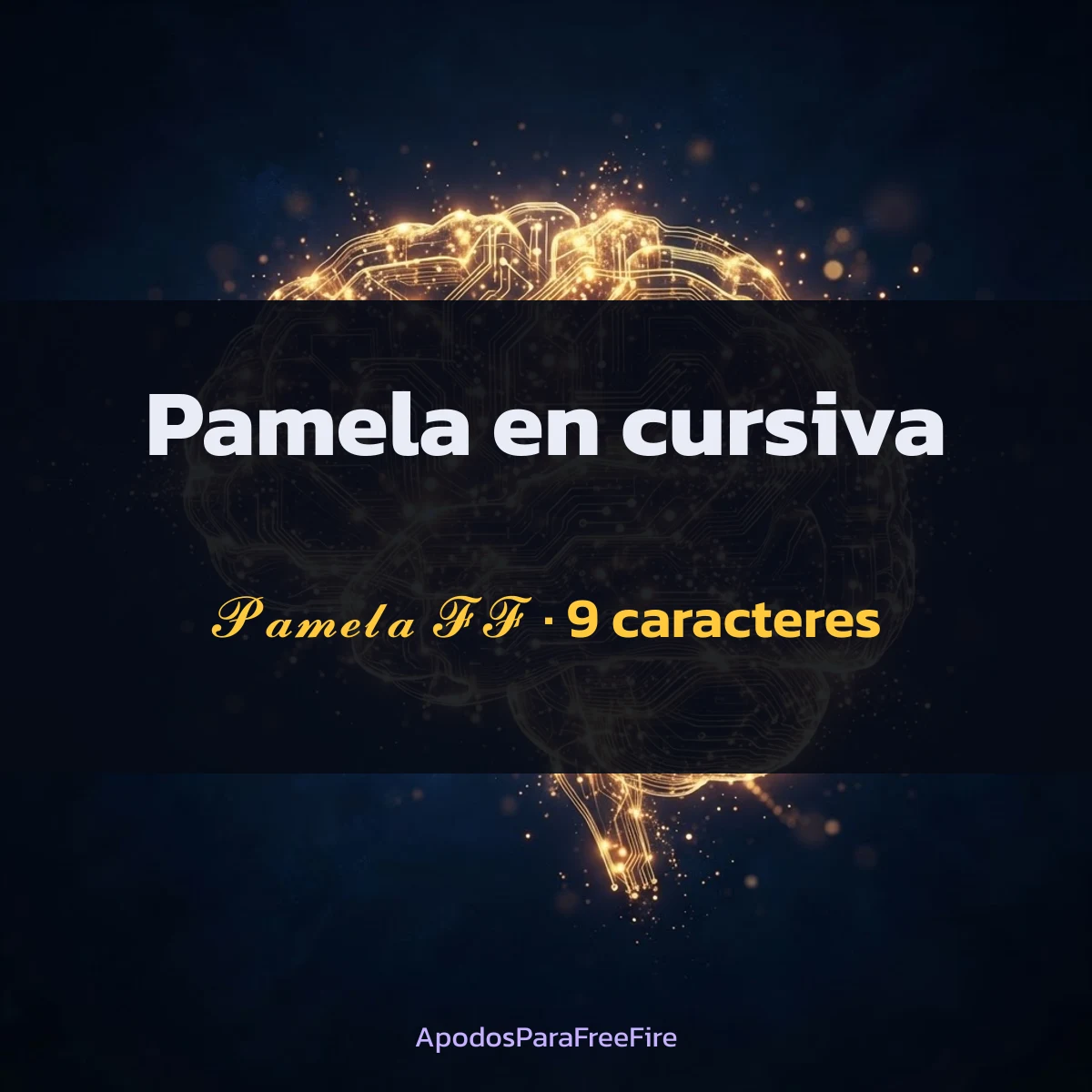 Pamela en letra cursiva: apodos con letra script para copiar